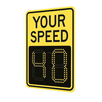 11" ‘Your Speed’ Solar Powered LED Radar Speed Sign